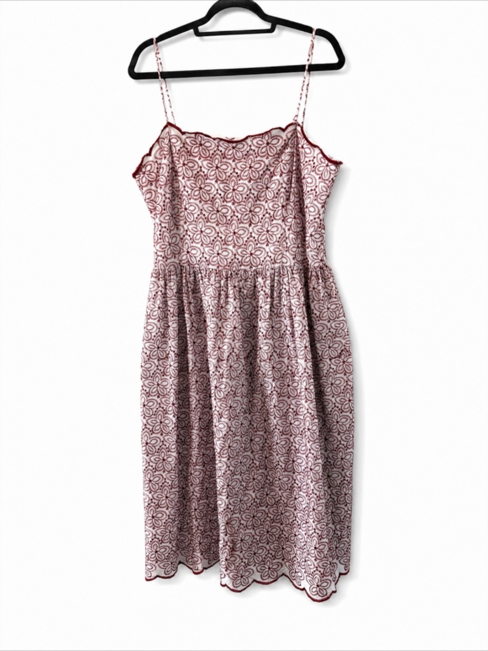 Rare Vintage Jessica Howard Embroidered Floral  Dress Cottagecore Boho Size 16